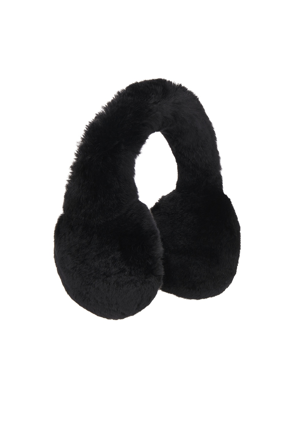 Yves Salomon Rex Rabbit Earmuffs In Black