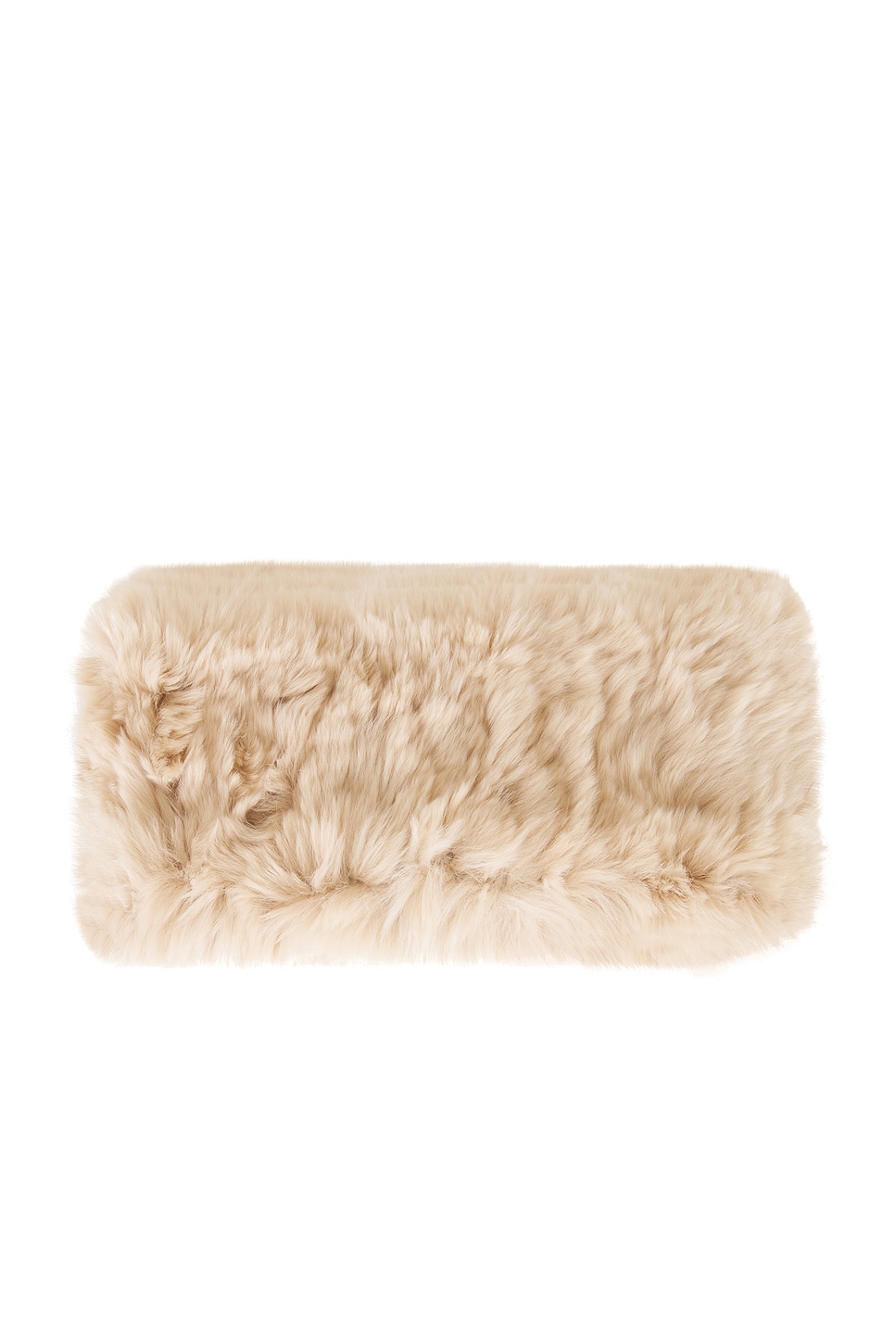 Yves Salomon Rex Rabbit Fur Headband in Beige
