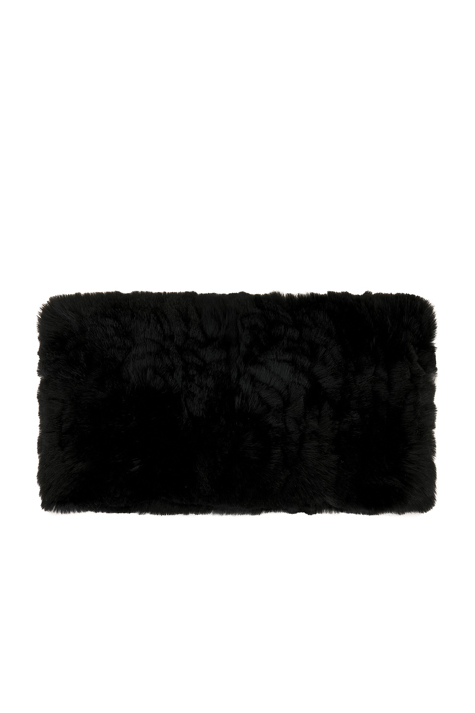 Yves Salomon Knitted Rex Rabbit Fur Headband In Black
