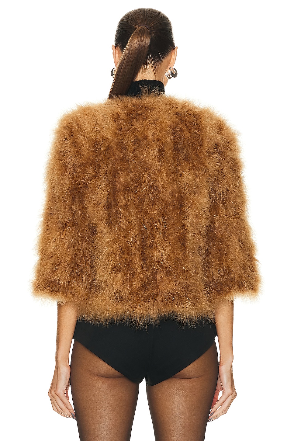 Yves Salomon Feather Cropped Jacket thumbnail