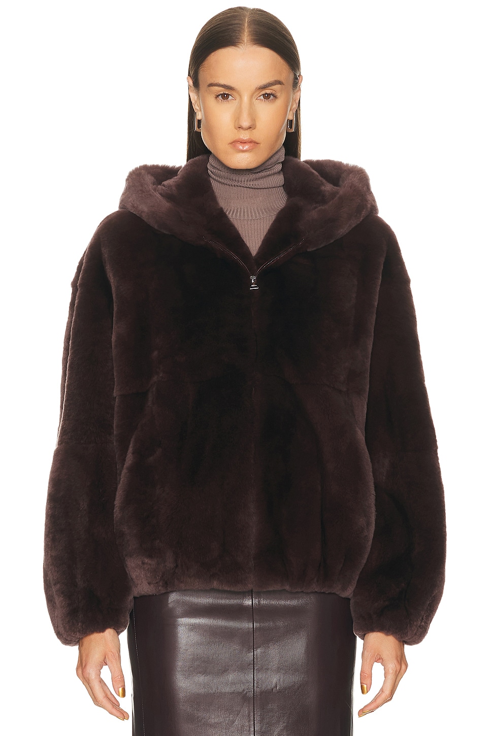 Yves Salomon Hooded Reversible Jacket