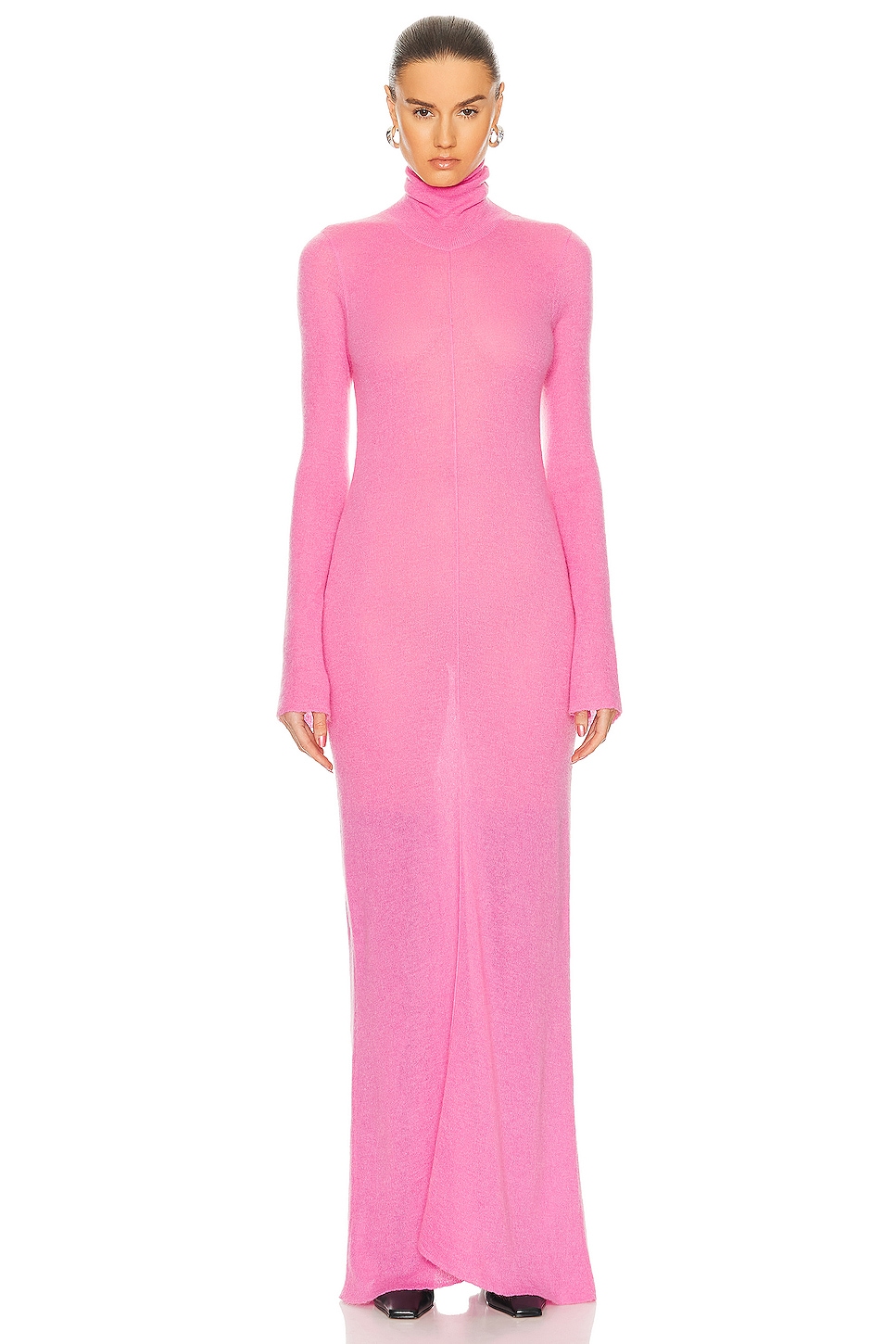 Image 1 of Zeynep Arcay Soft Touch Turtleneck Maxi Dress in Pink