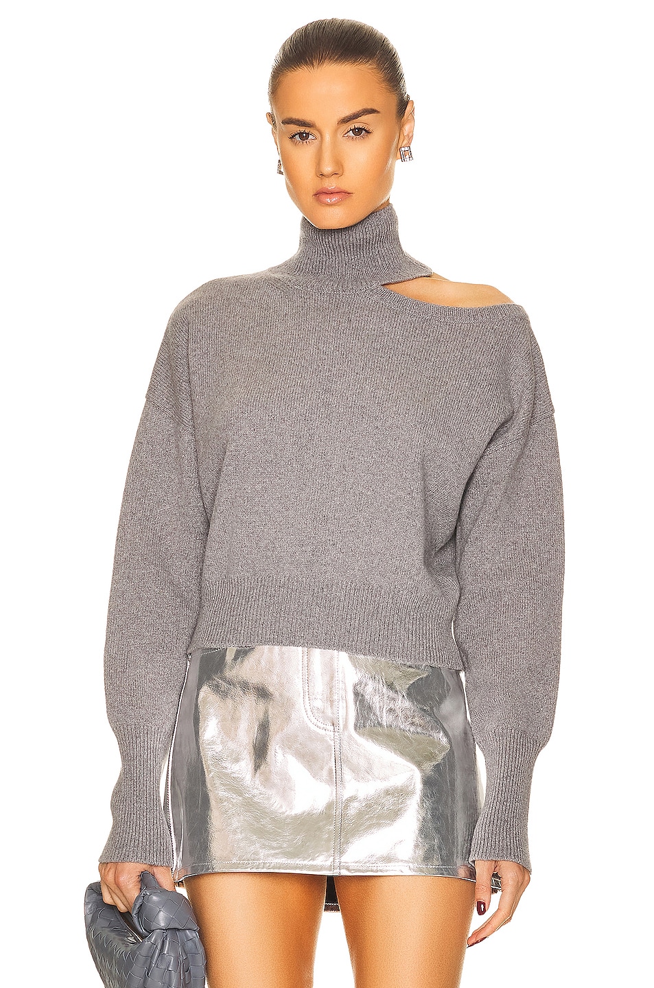 Image 1 of Zeynep Arcay Cashmere Open Shoulder Jumper in Grey