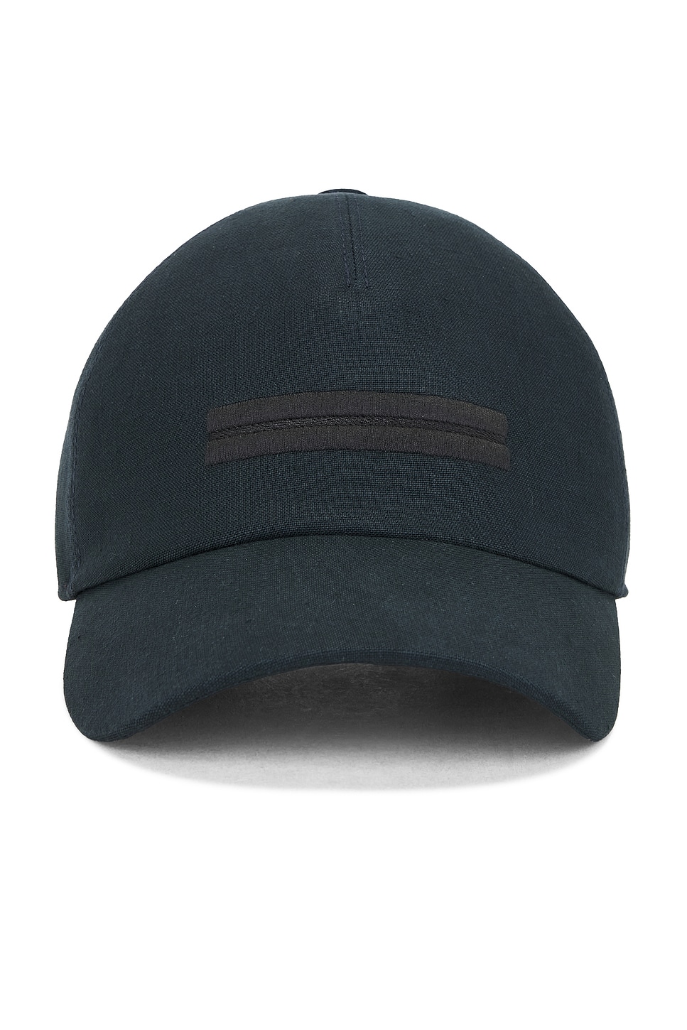 Zegna Oasi Lino Baseball Cap In Black