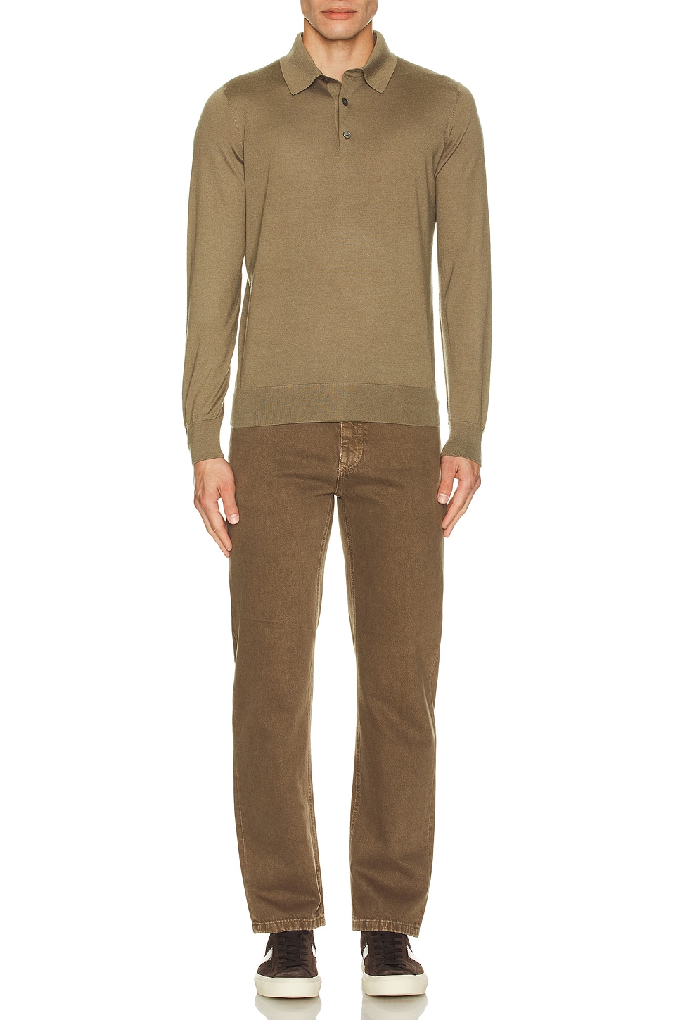 Image 1 of Zegna Pure Denim Jeans in Khaki
