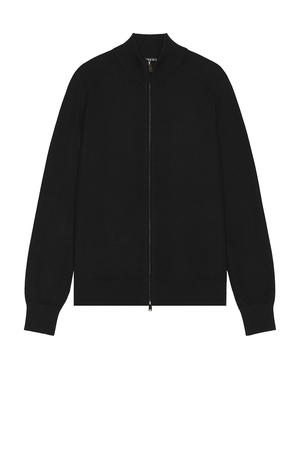 Image 1 of Zegna Cashseta Full Zipper Sweater in Black