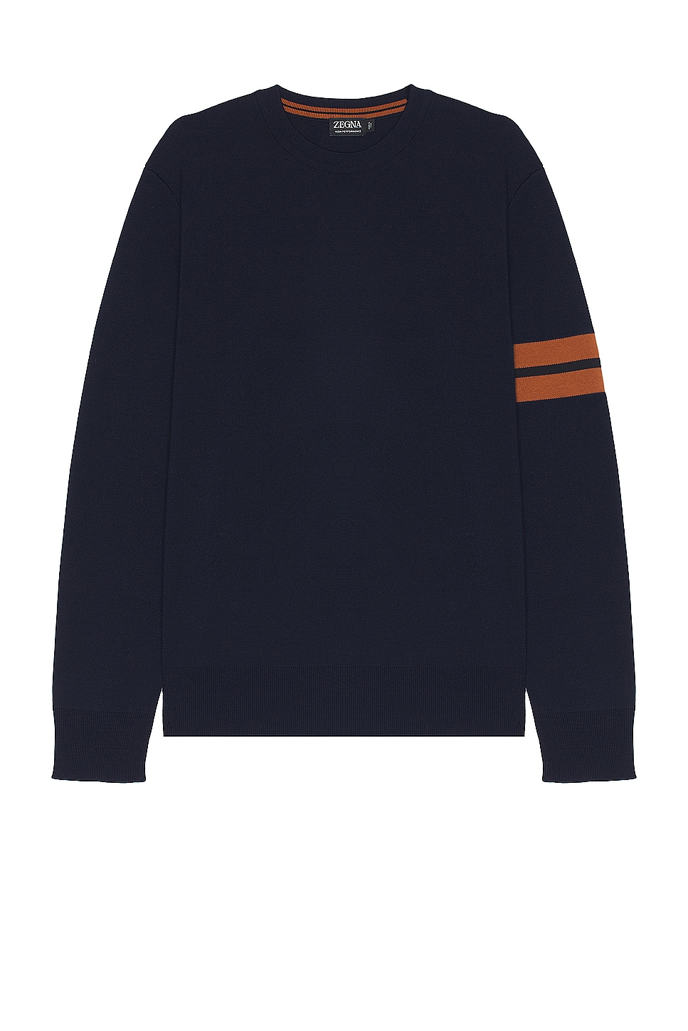Image 1 of Zegna High Performance Crews Neck Sweater in Navy