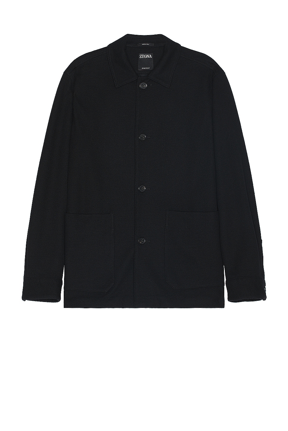 Image 1 of Zegna Cashmere Blend Chore Jacket in Black