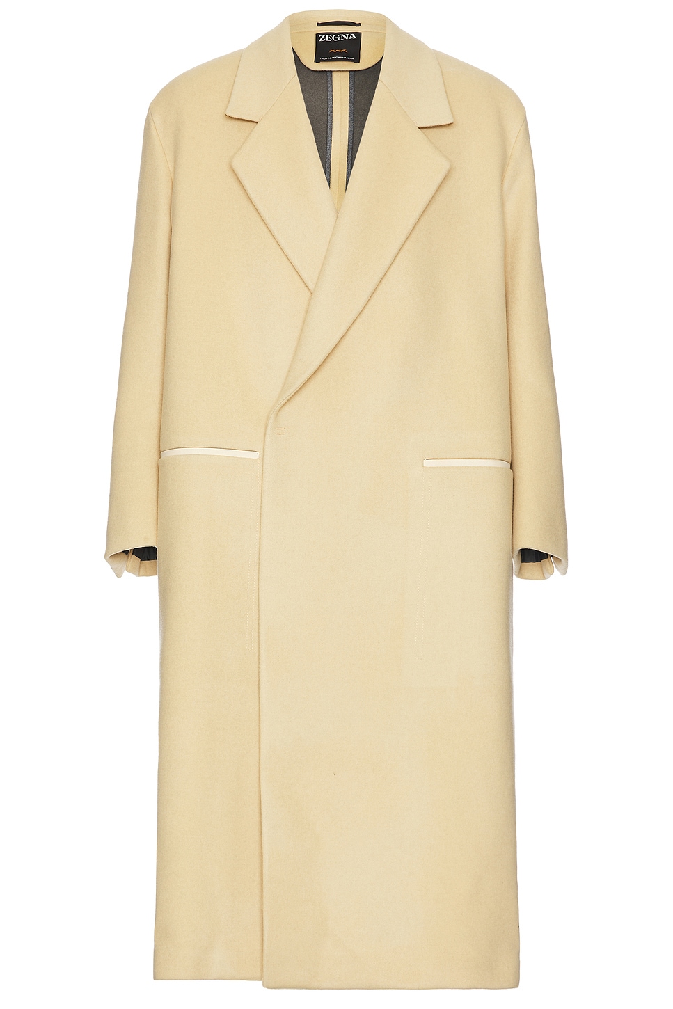 Image 1 of Zegna Trofeo Cashmere Coat in Light Beige