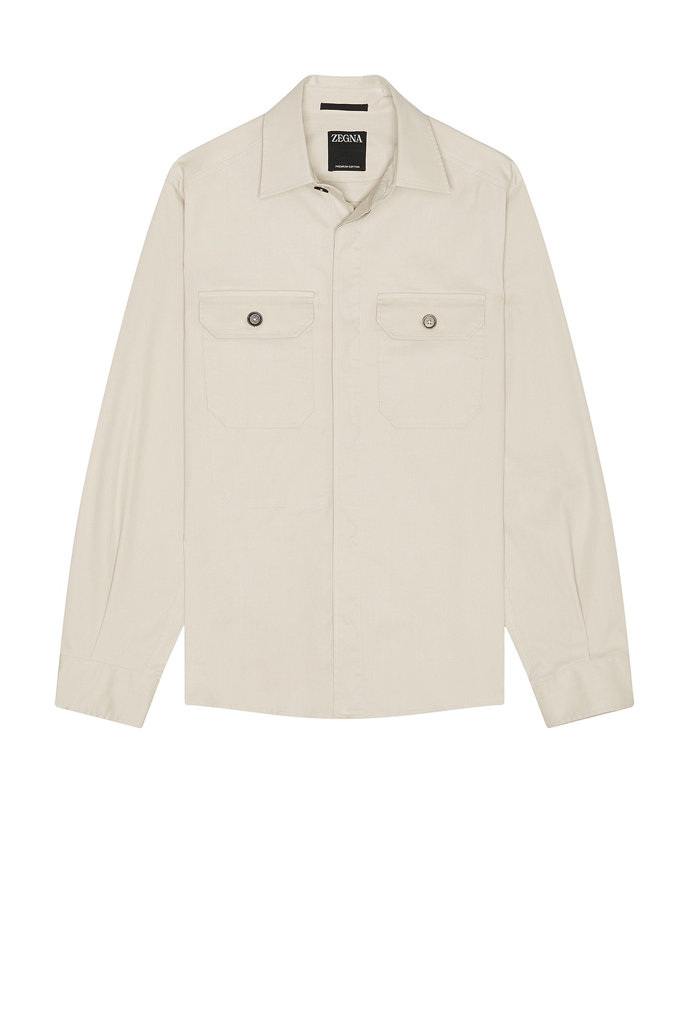 Image 1 of Zegna Premium Cotton Overshirt in White