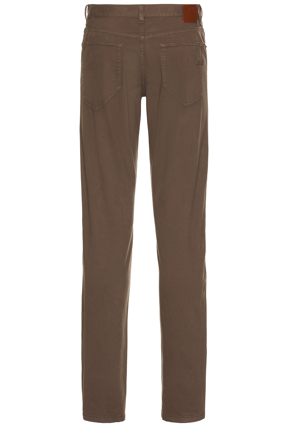 Zegna Stretch Gaberdine Pants In Dark Taupe