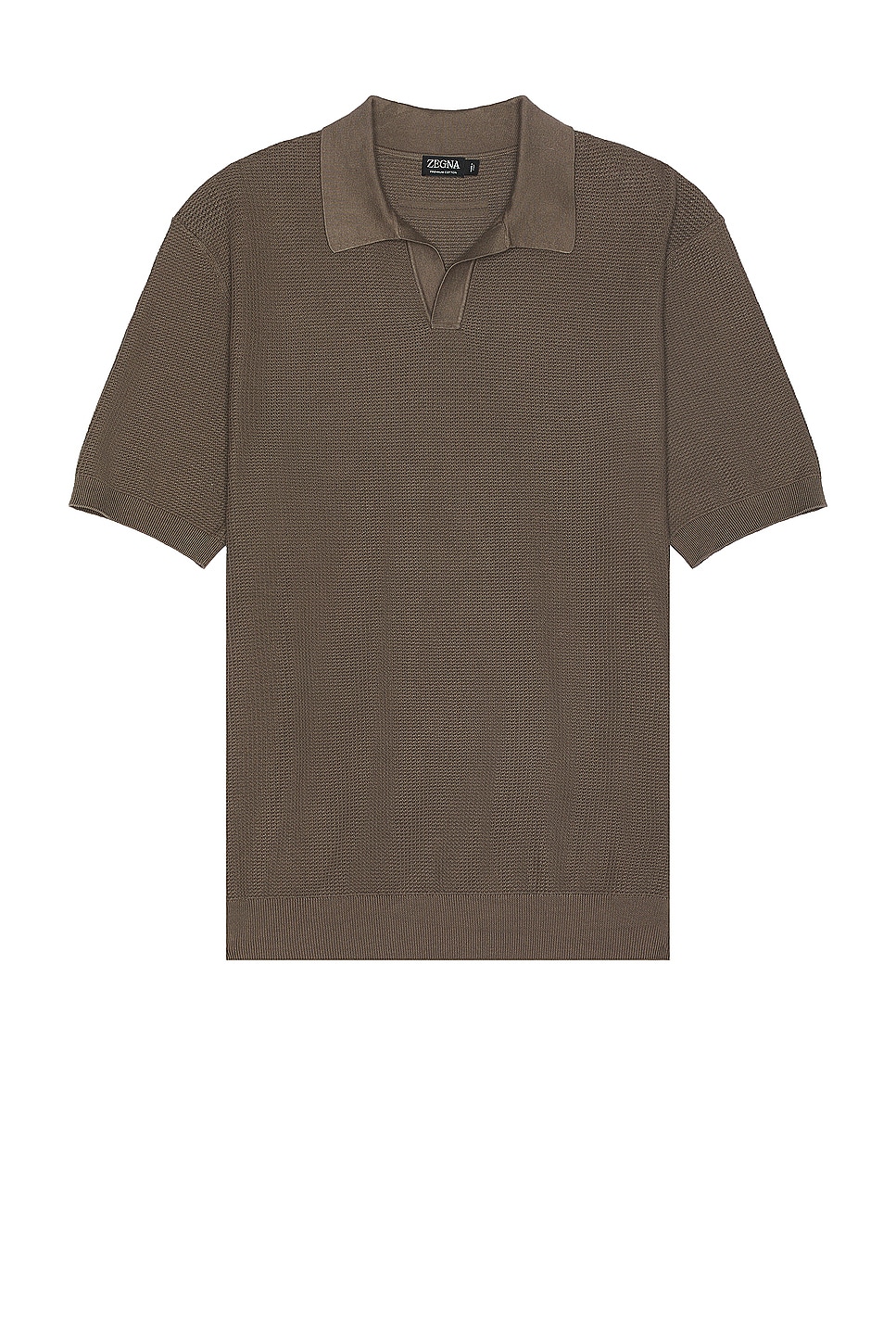 Image 1 of Zegna Cotton Polo in Brown