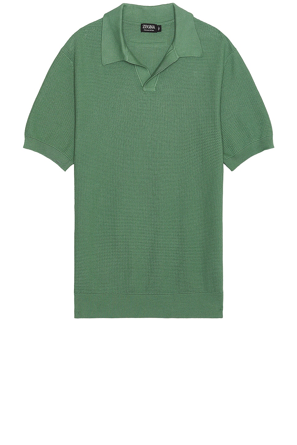 Image 1 of Zegna Cotton Polo in Green