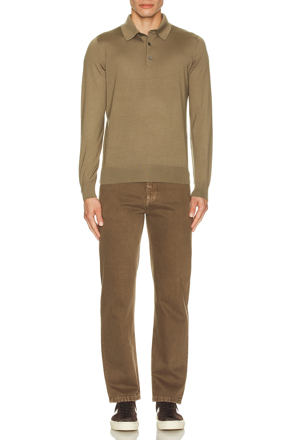 Image 1 of Zegna Cashseta Polo in Khaki