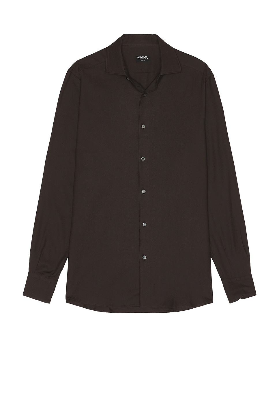 Image 1 of Zegna Cashco Shirt in Dark Brown