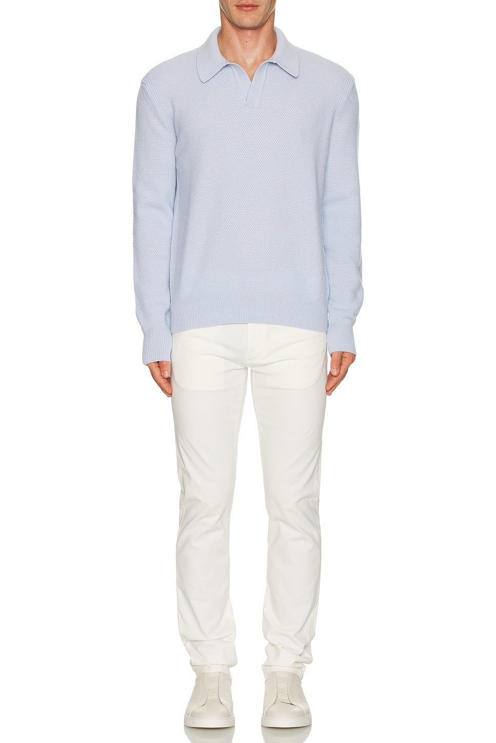Image 1 of Zegna Oasi Polo in Light Blue