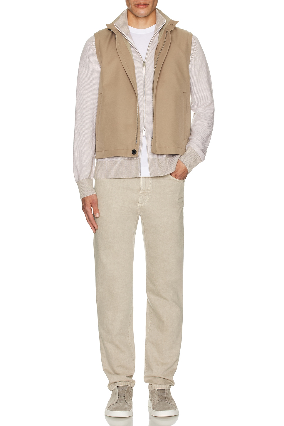 Image 1 of Zegna Pure Cotton T-Shirt in Optical White