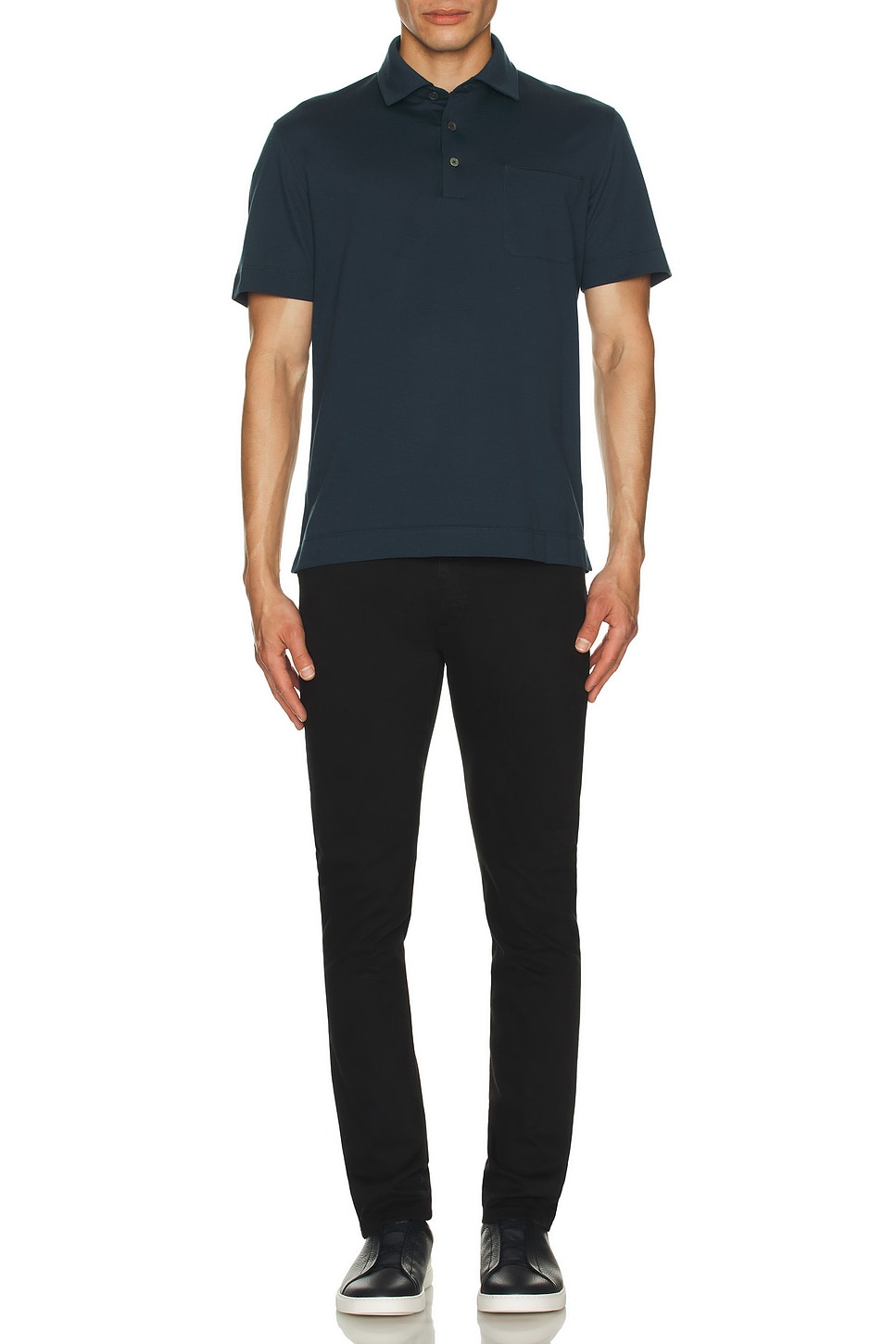 Pure Cotton Piquet Polo - Thumbnail 1