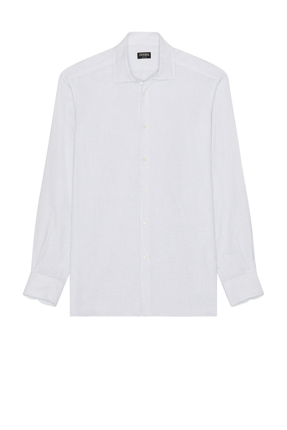 Zegna Light Blue Centoventimila Cotton And Linen Shirt
