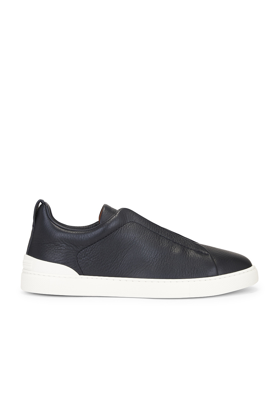 Image 1 of Zegna Triple Stitch Low Top Sneaker in Navy