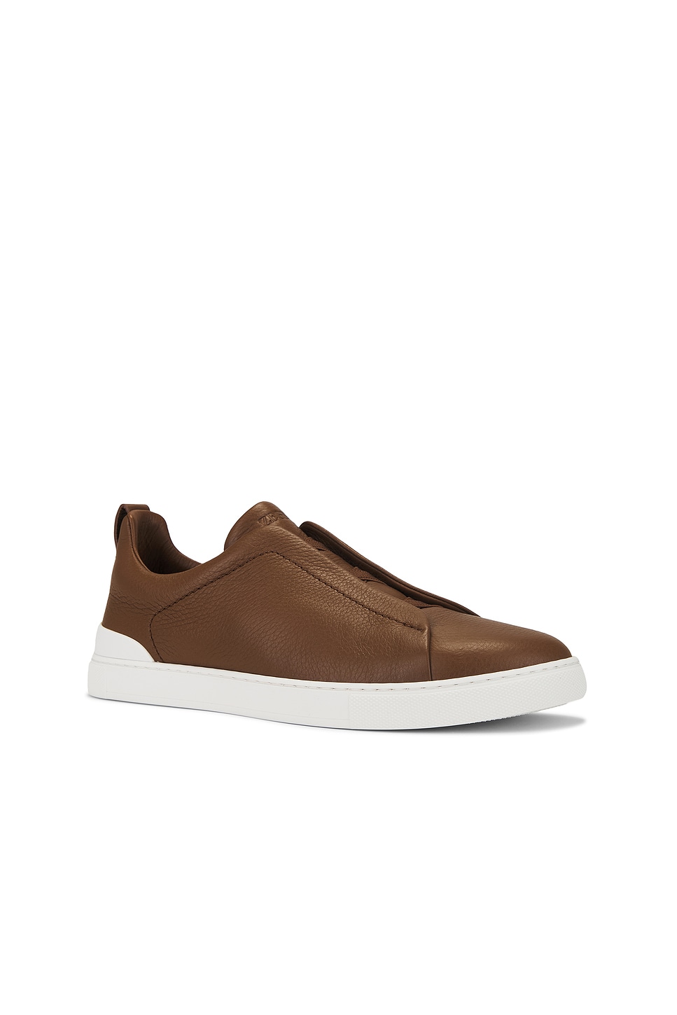 Zegna Baskets Triple Stitch Secondskin Foliage Foncé In Brown