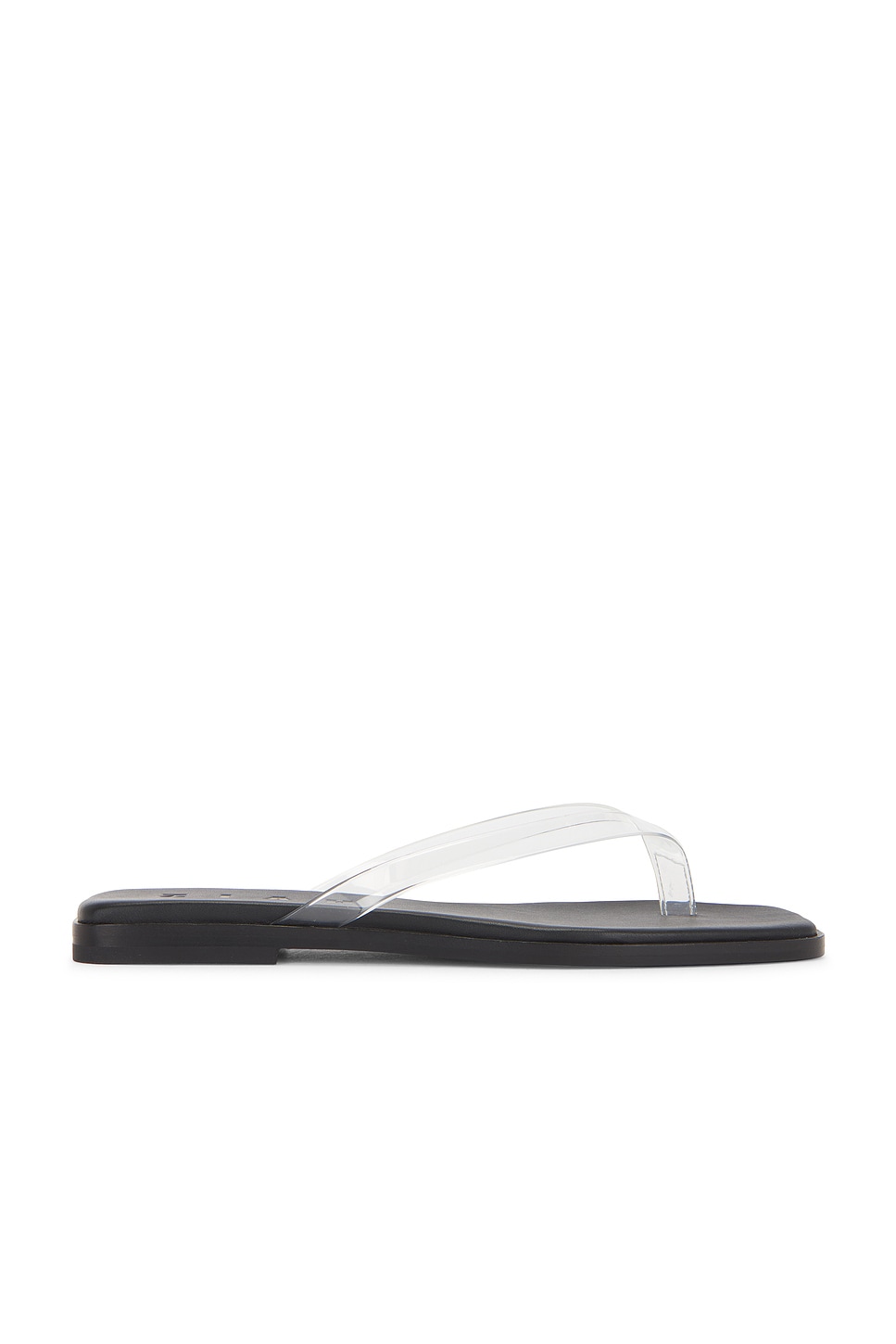 Transperent Thong Sandal in Black