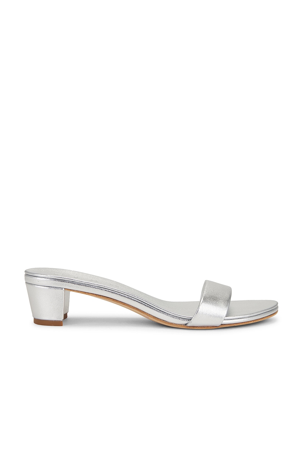 Mule in Metallic Silver