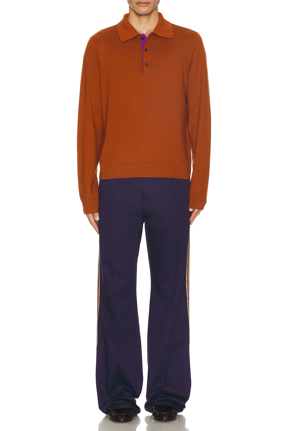 Image 1 of Zankov Artem Merino Polo in Tabacco