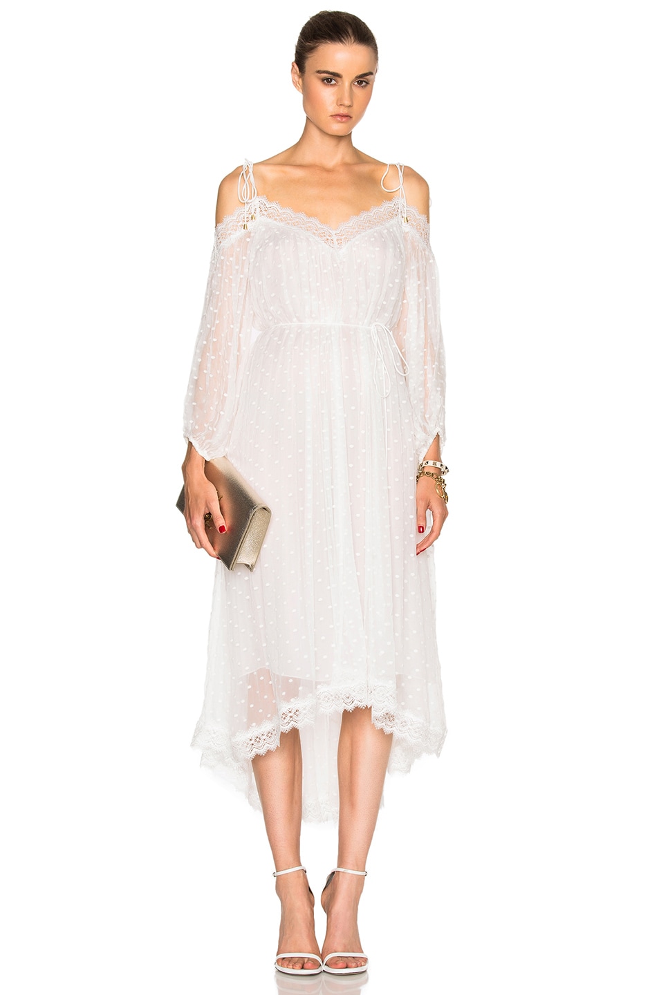 Image 1 of Zimmermann Realm Scallop Dress in White