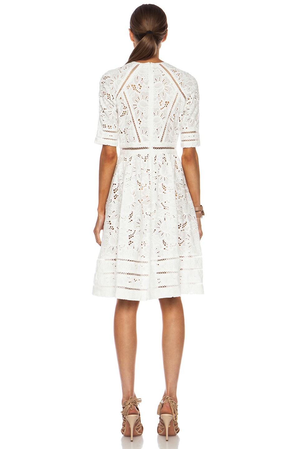 Zimmermann Roamer Day Cotton Dress in White FWRD