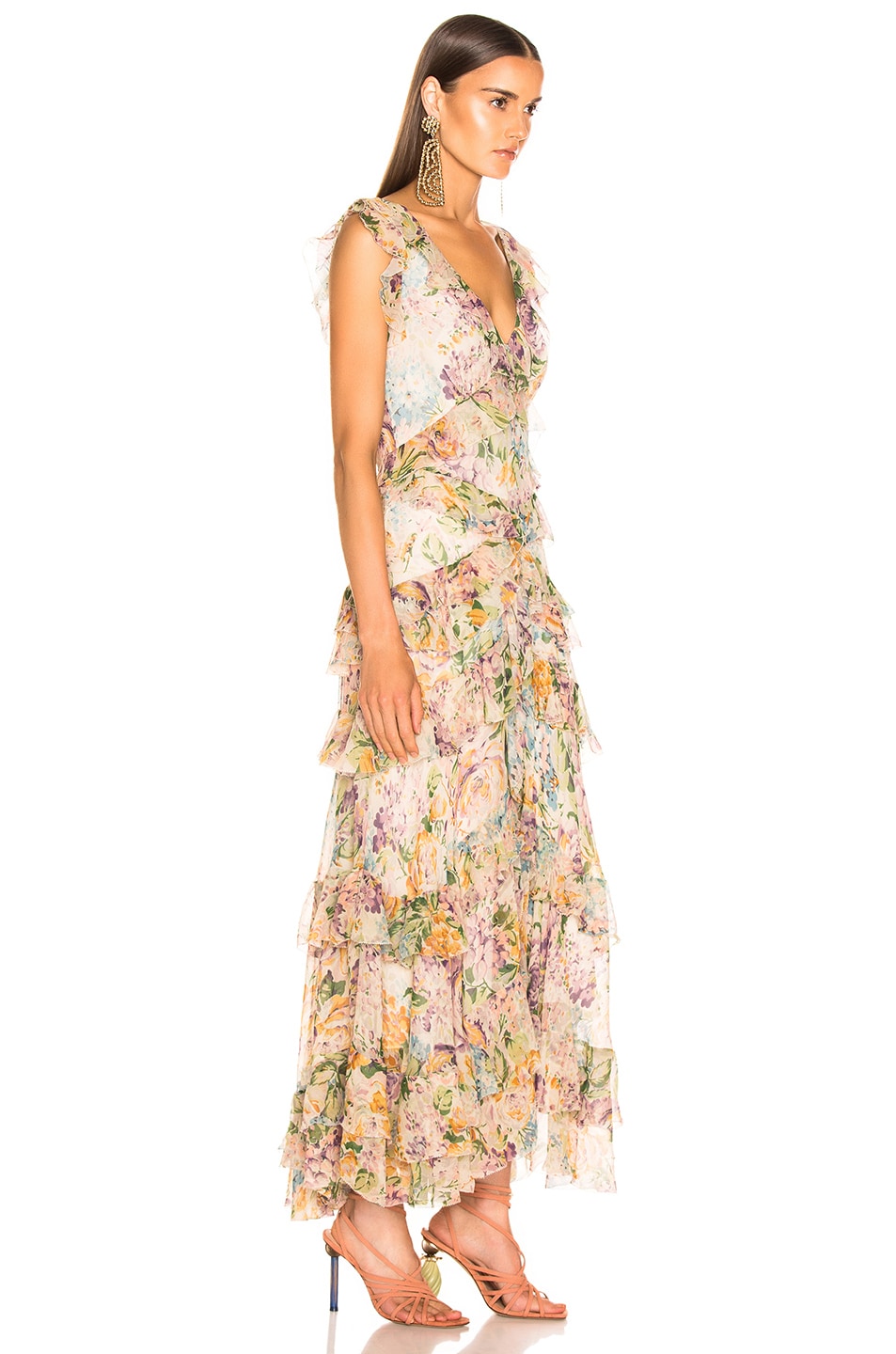 Zimmermann Ninety Six Flutter Dress in Tulip Floral | FWRD