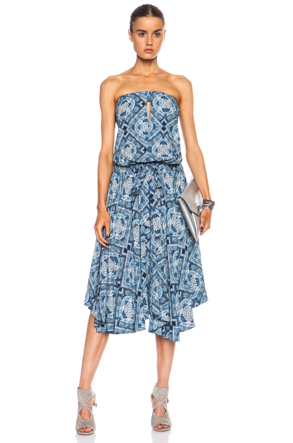 Image 1 of Zimmermann Riot Mosaic Rayon Dress in Print