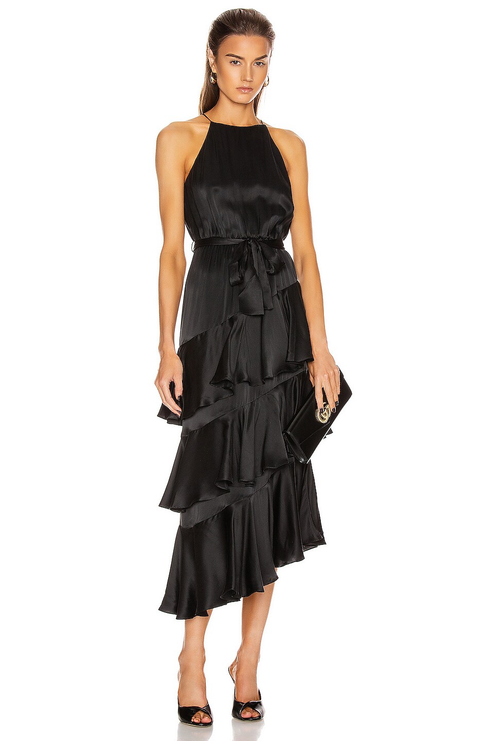 Image 1 of Zimmermann Silk Picnic Dress in Black