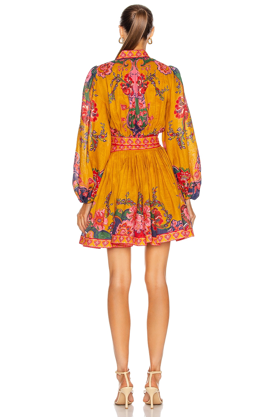 zimmermann lovestruck floral paisley mini dress