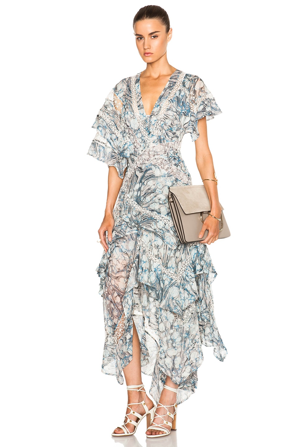 Image 1 of Zimmermann Tarot Layered Star Dress in Nude Marble