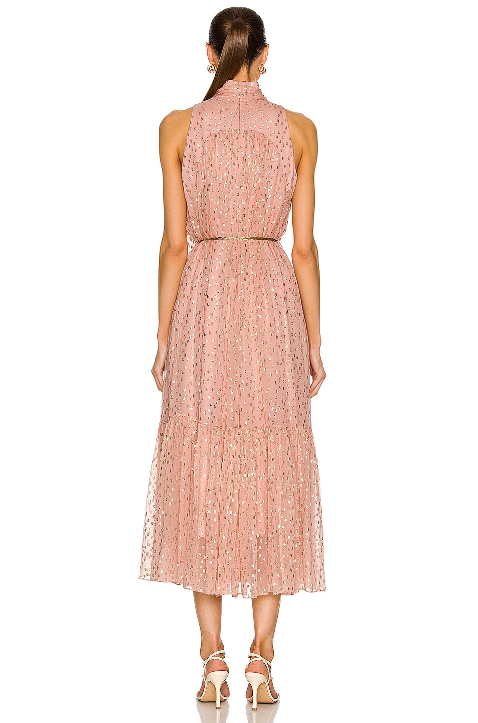 zimmermann sleeveless tie neck dress