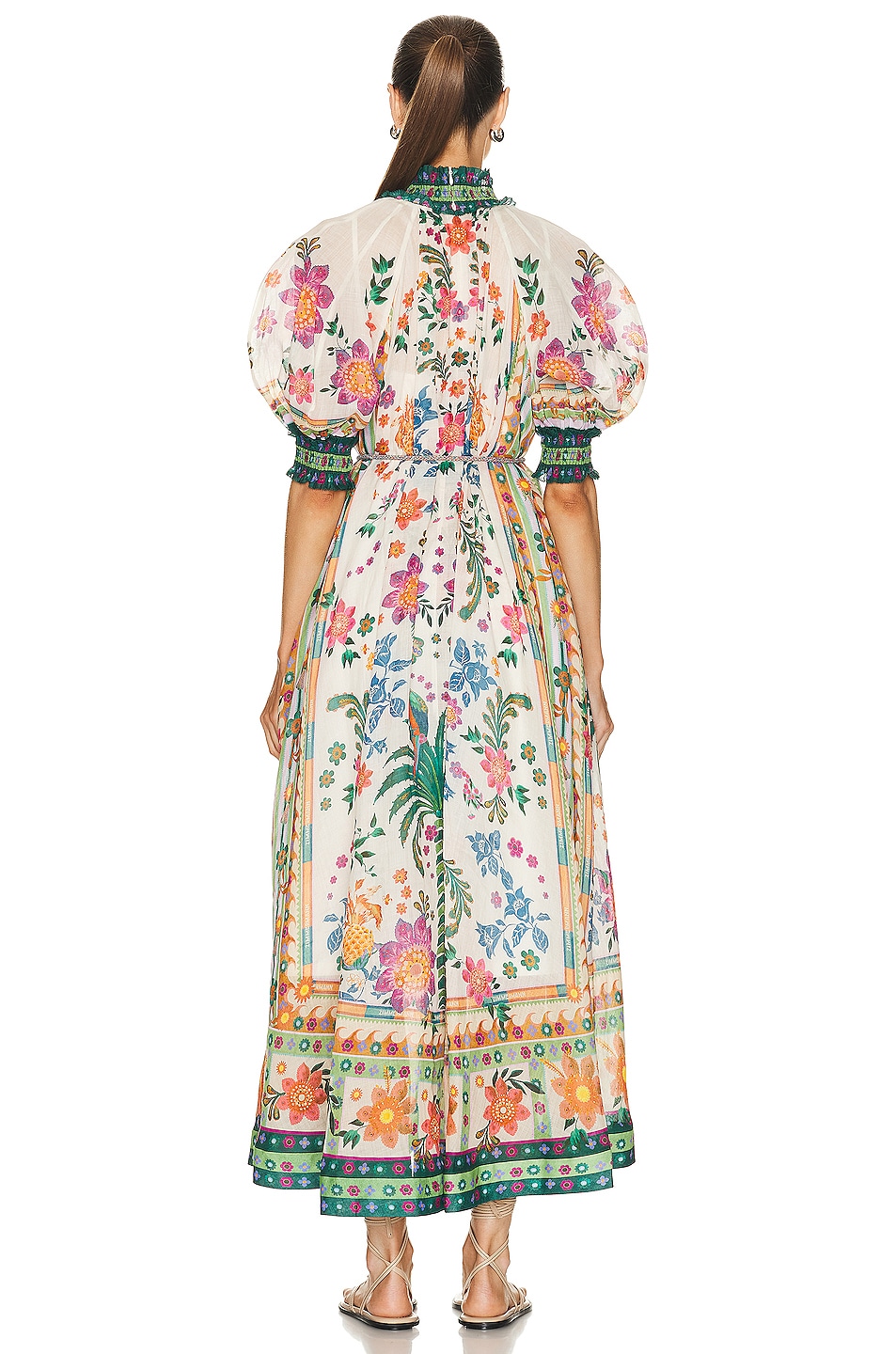 Zimmermann Ginger Swing Maxi Dress in Cream Multi | FWRD