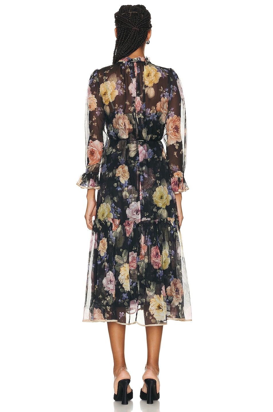 ZIMMERMANN TUBE DRESS WITH 3D FLORAL PATTERN 275124