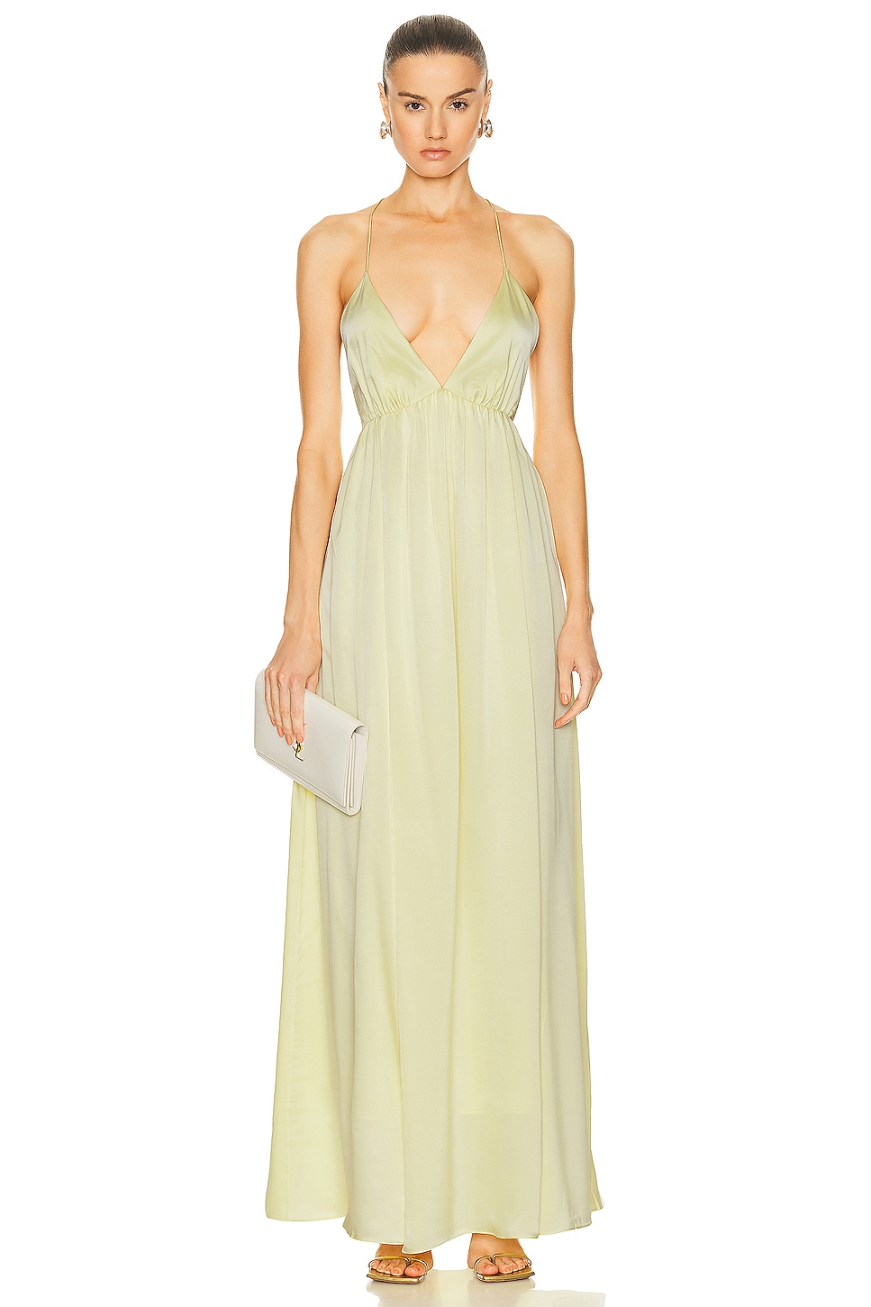 Image 1 of Zimmermann Silk Slip Dress in Lemon