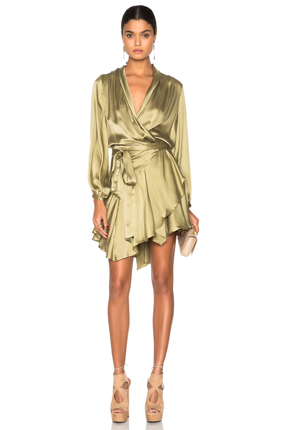 Image 1 of Zimmermann Empire Dress in Olive