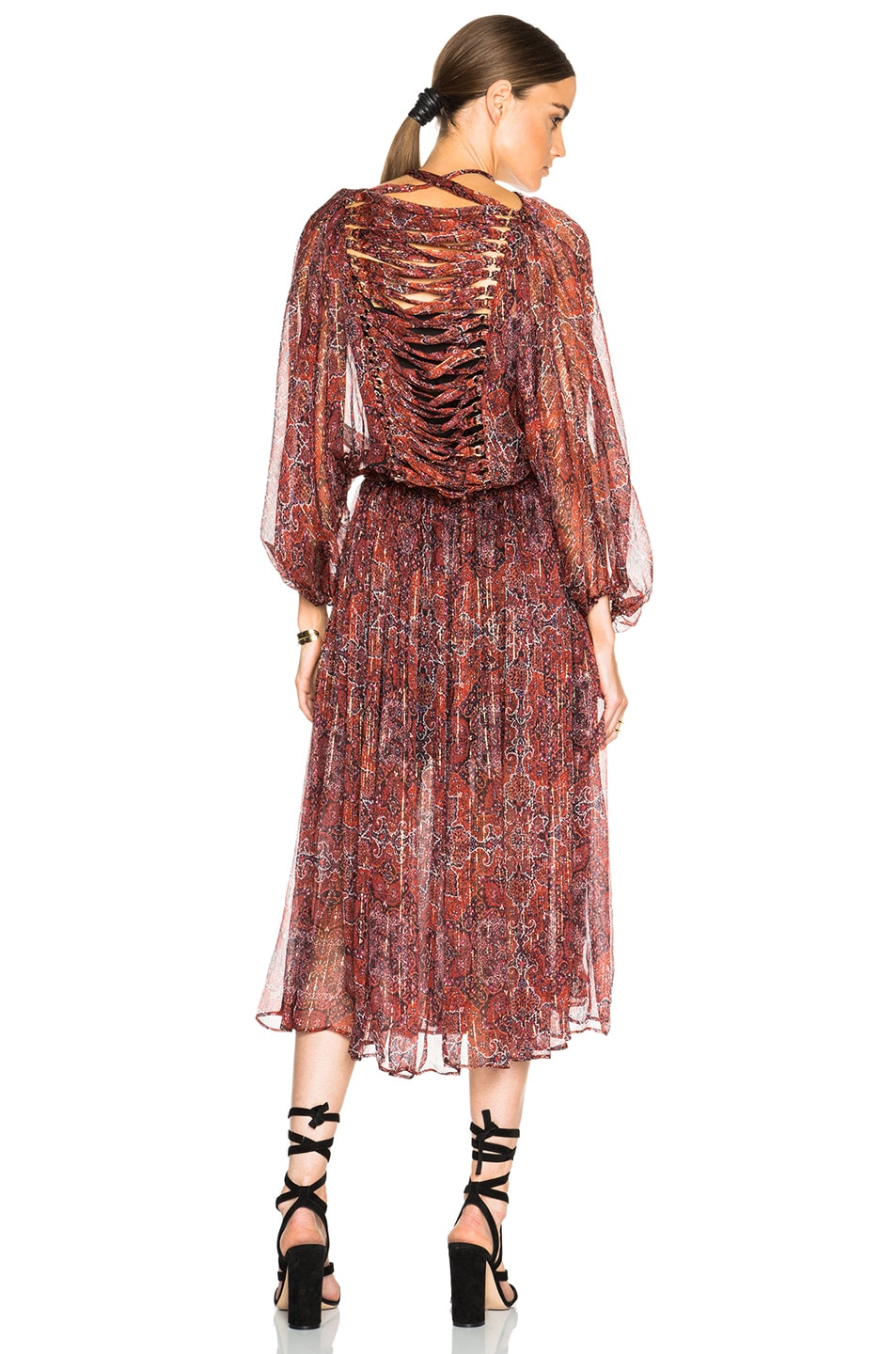Image 1 of Zimmermann Empire Lace Dress in Rouge Konya