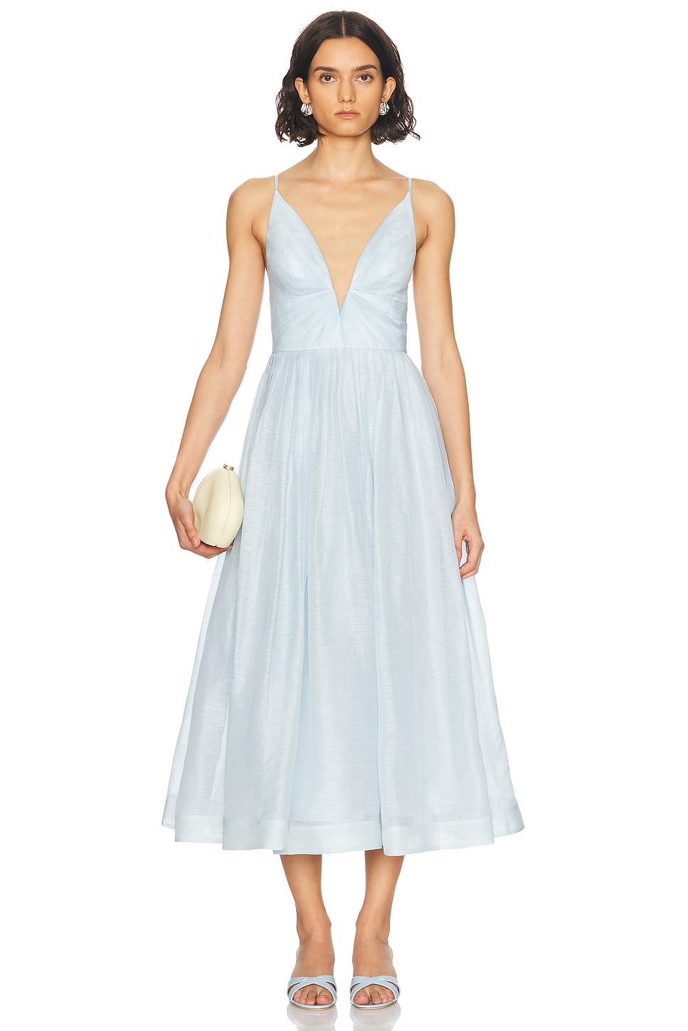 Zimmermann Illuminate V Neck Midi Dress