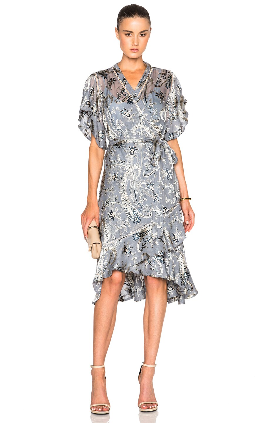 Image 1 of Zimmermann Havoc Wrap Flounce Dress in Floral