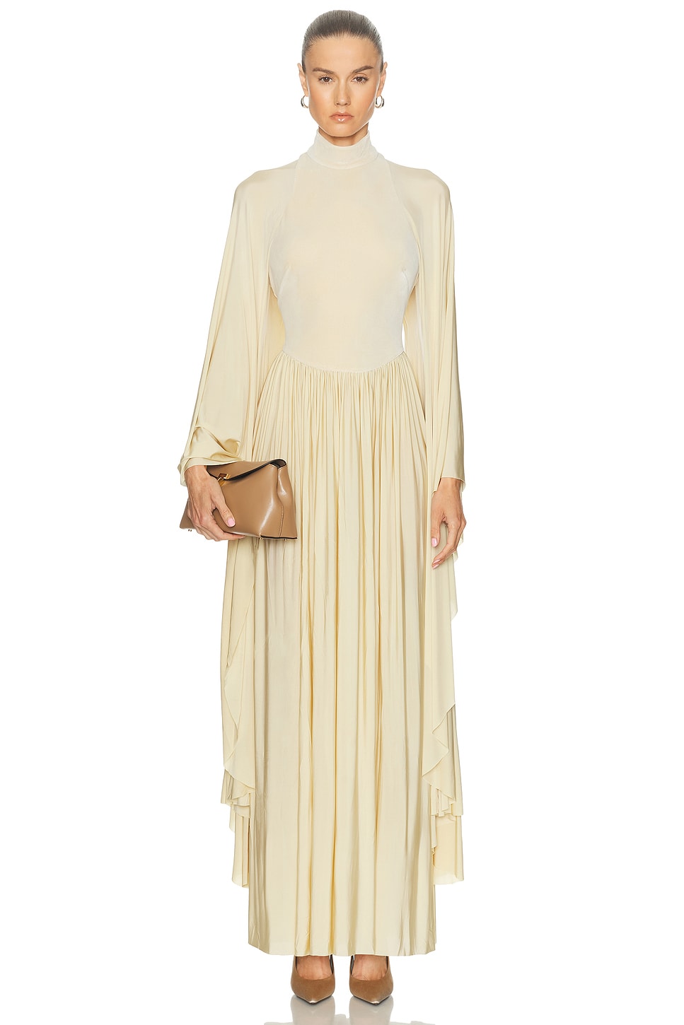 Image 1 of Zimmermann Memento Batwing Maxi Dress in Cream