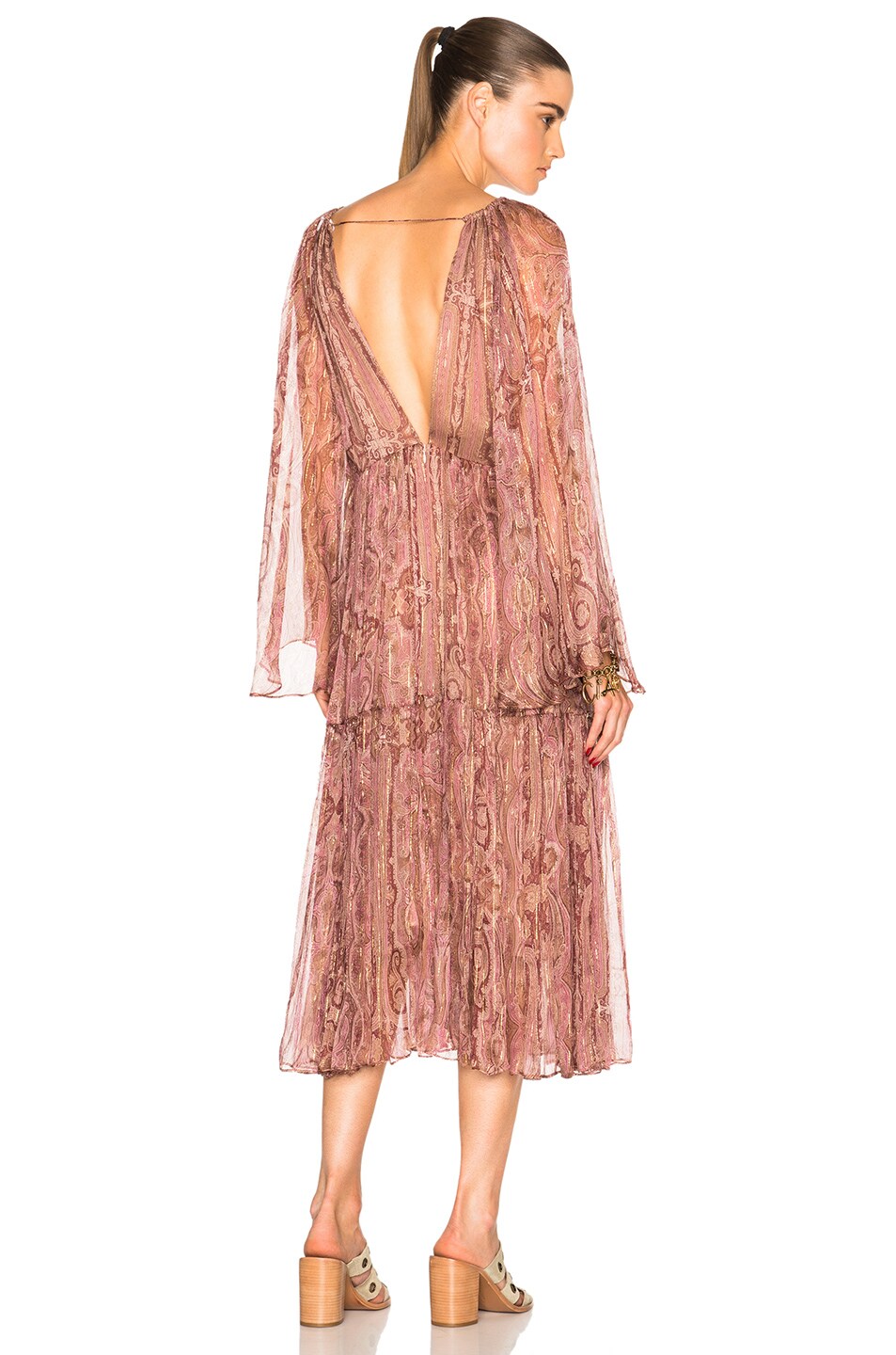 Image 1 of Zimmermann Realm Gather Dress in Pink Paisley
