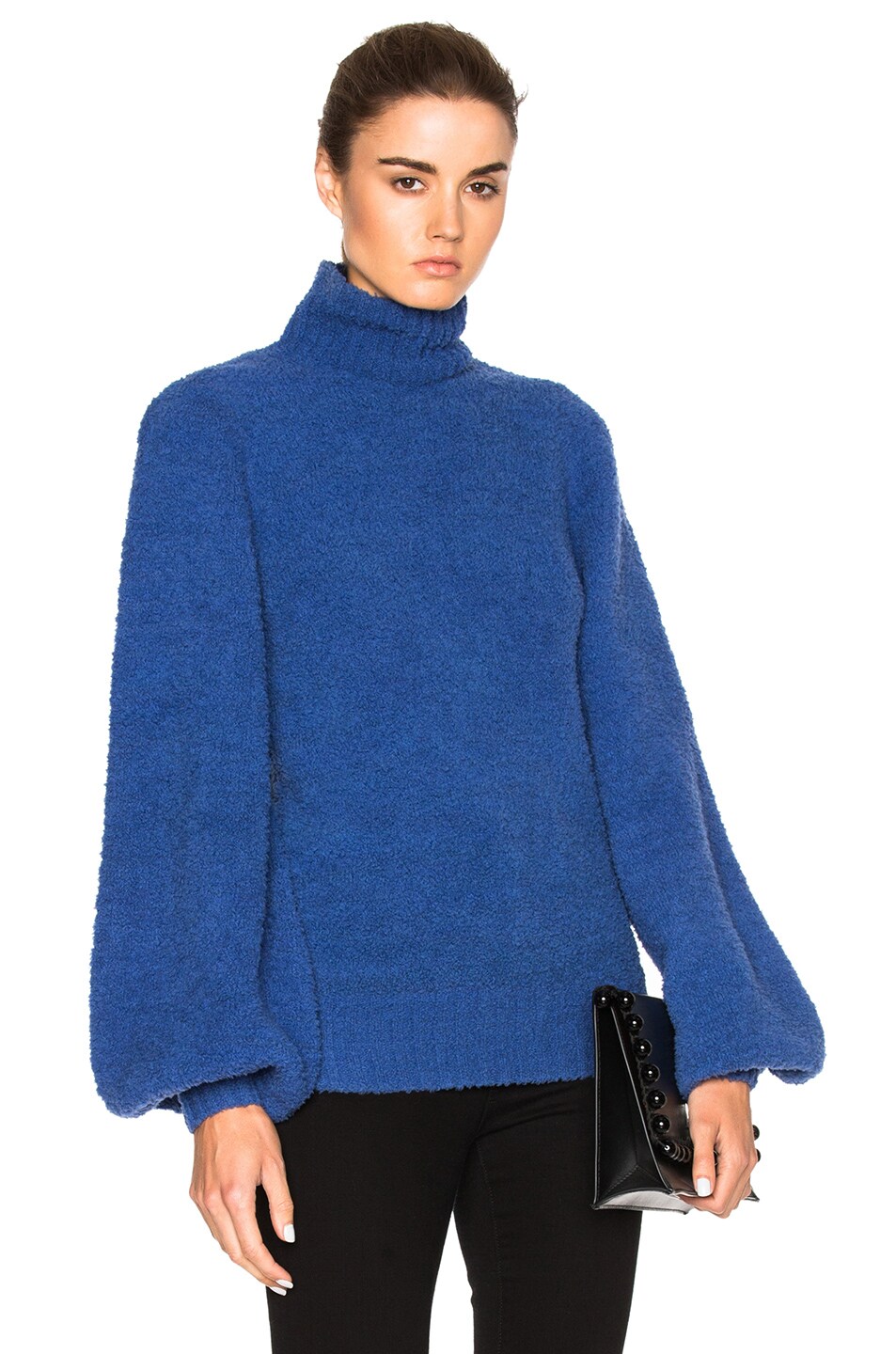 Image 1 of Zimmermann Adorn Slouch Poloneck Sweater in Indigo