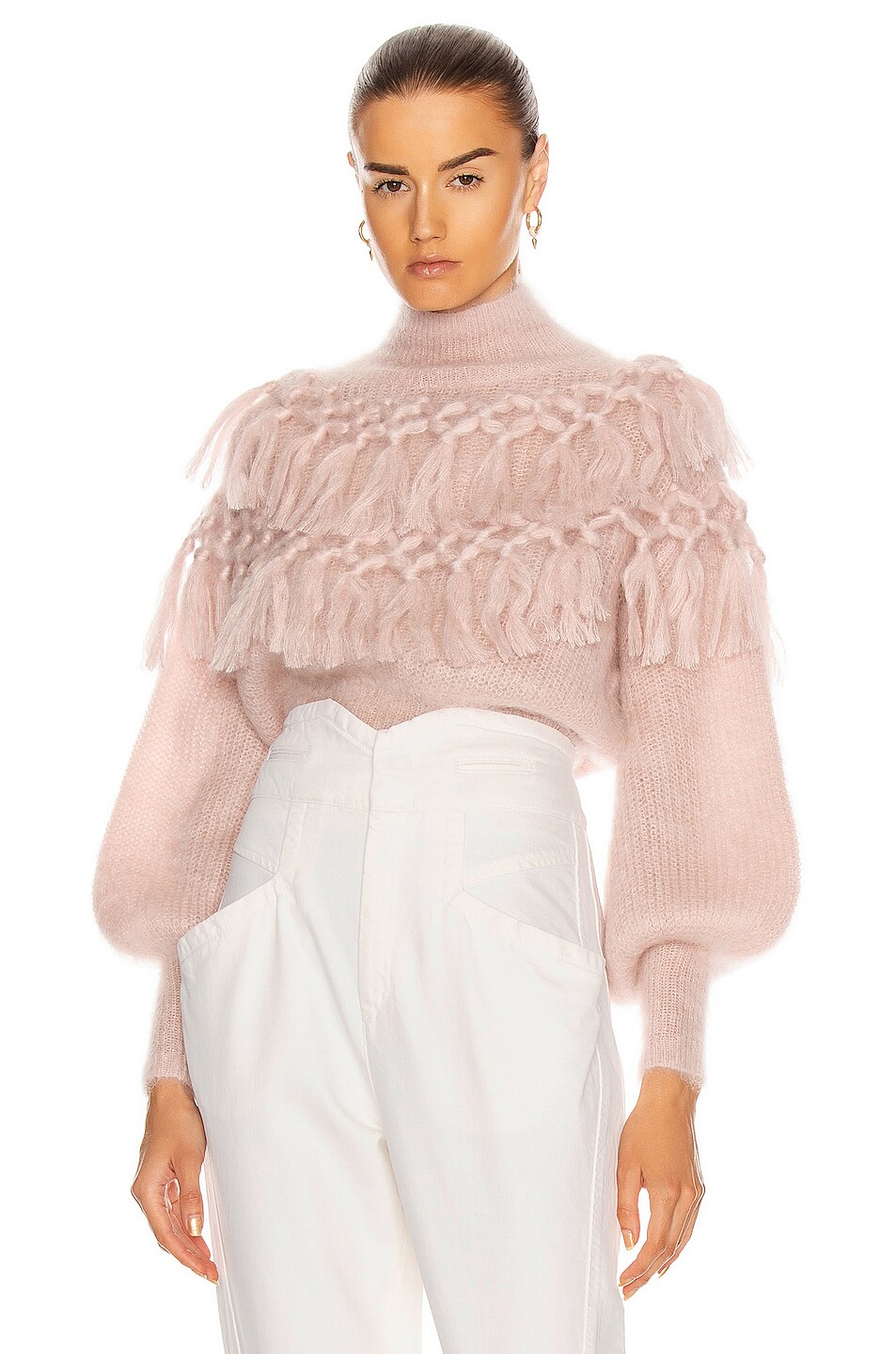 Image 1 of Zimmermann Ladybeetle Tassel Sweater in Ice Pink