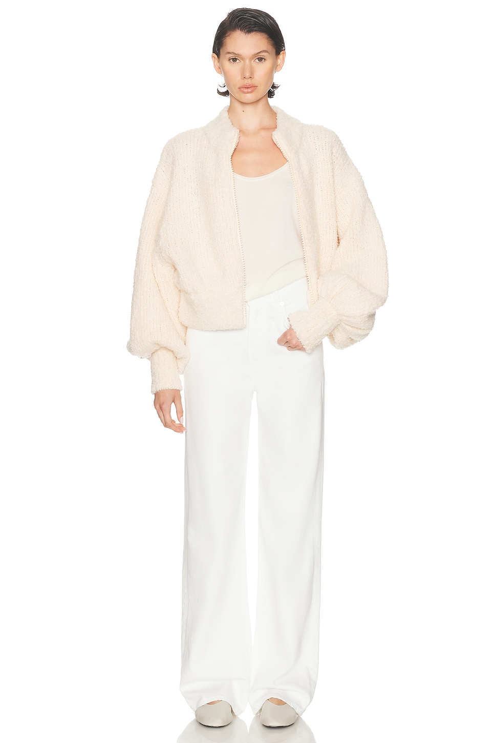 Zimmermann Hypnotic Boucle Knit Bomber Jacket