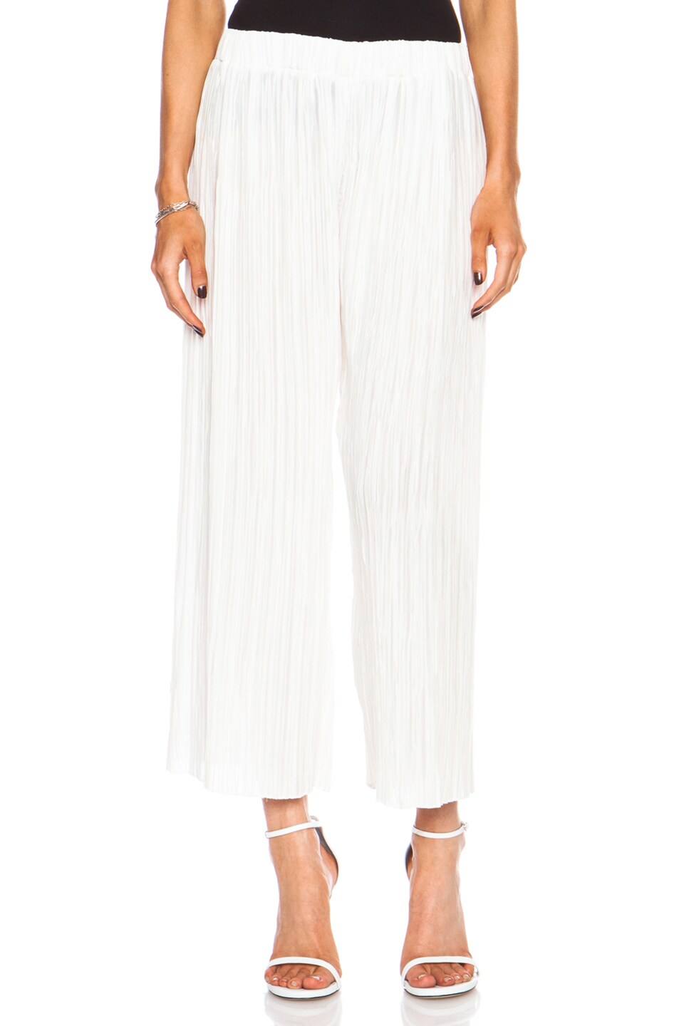 Image 1 of Zimmermann Riot Scrunch Cotton-Blend Pants in White