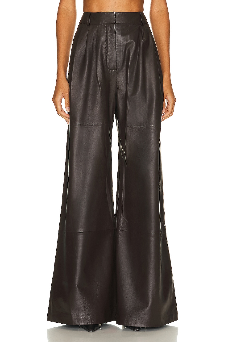 Image 1 of Zimmermann Luminosity Leather Pant in Espresso